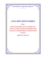 Skkn một số giải pháp nâng cao hiệu quả công tác khuyến học hỗ trợ học sinh có hoàn cảnh khó khăn Ở trường thpt tân kỳ 3