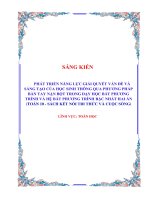 Skkn phát triển năng lực giải quyết vấn Đề và sáng tạo của học sinh thông qua phương pháp bàn tay nặn bột trong dạy học bất phương trình và hệ bất phương trình bậc nhất hai Ẩn