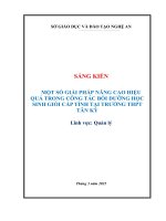 Skkn một số giải pháp nâng cao hiệu quả trong công tác bồi dưỡng học sinh giỏi cấp tỉnh tại trường thpt tân kỳ