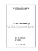 Skkn thiết kế và sử dụng trò chơi học tập trong dạy học sinh học 10 nhằm xây dựng lớp học hạnh phúc