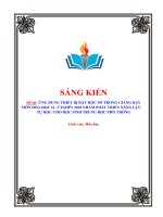 Skkn Ứng dụng thiết bị dạy học số trong giảng dạy môn hóa học 11  ctgdpt 2018 nhằm phát triển năng lực tự học cho học sinh trung học phổ thông