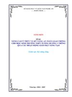 Skkn nâng cao Ý thức và kỹ năng an toàn giao thông cho học sinh trƣờng thpt tƣơng dƣơng 1 thông qua các hoạt Động giáo dục sáng tạo
