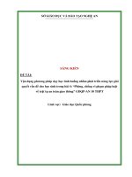 Skkn vận dụng phương pháp dạy học tình huống nhằm phát triển năng lực giải quyết vấn Đề cho học sinh trong bài 4 phòng, chống vi phạm pháp luật về trật tự an toàn giao thông gdqp an 10 thpt