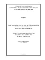 04054000113 étude comparative de l’acte de déclaration d’amour en français et en vietnamien dans les films contemporains = nghiên cứu so sánh hành Động tỏ tình bằng tiếng pháp và tiếng việt trong các phim hiện Đại