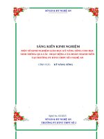 Skkn một số kinh nghiệm giáo dục kỹ năng sống cho học sinh thông qua các  hoạt Động của Đoàn thanh niên tại trường pt dtnt thpt số 2 nghệ an