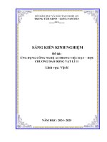 Skkn Ứng dụng công nghệ ai trong việc dạy – học chương dao Động vật lí 11
