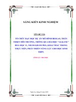 Skkn tổ chức dạy học dự Án mô hình biogas, thân thiện môi trường, thông qua bài học alkane ’ hoá học 11, nhằm khám phá, khai thác trong thực tiễn, phát triển năng lực cho học sinh