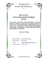 Skkn Ứng dụng các phần mềm mô phỏng và thực hành Ảo trong giảng dạy hệ Điều hành và mạng máy tính nhằm phát triển phẩm chất, năng lực và năng lực số cho học sinh thpt mường quạ nói riêng và học sinh trung học phổ thông nói chung