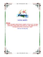 Skkn một số biện pháp phát triển năng lực tự học cho học sinh thpt quỳnh lưu 4 Để thích Ứng với Định hướng giáo dục mới