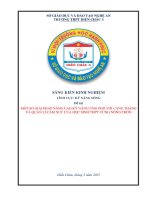 Skkn một số giải pháp nâng cao kỹ năng Ứng phó với căng thẳng và quản lí cảm xúc của học sinh thpt vùng nông thôn