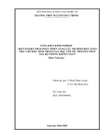 Skkn một số biện pháp phát triển năng lực mô hình hóa toán học cho học sinh trong dạy học chủ Đề phương pháp tọa Độ trong không gian