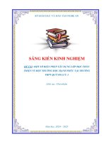 Skkn một số biện pháp xây dựng lớp học thân thiện vì một trường học hạnh phúc tại trường thpt quỳnh lưu 3