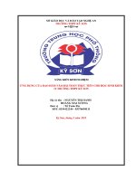 Skkn Ứng dụng của Đạo hàm vào bài toán thực tiễn cho học sinh khối 12 trƣờng thpt kỳ sơn