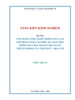Skkn Ứng dụng công nghệ thông tin và ai góp phần nâng cao hiệu quả dạy học thông qua bài hệ quả Địa lí các chuyển Động của trái Đất  Địa lí 10