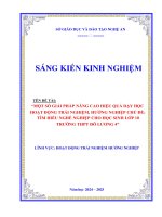 Skkn một số giải pháp nâng cao hiệu quả dạy học hoạt Động trải nghiệm, hướng nghiệp chủ Đề tìm hiểu nghề nghiệp cho học sinh lớp 10 trường thpt Đô lương 4