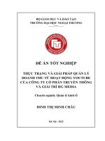 [LUẬN VĂN THẠC SĨ QUẢN LÝ KINH TẾ] Thực trạng và giải pháp quản lý doanh thu từ hoạt động Youtube của Công ty cổ phần truyền thông và giải trí HG Media