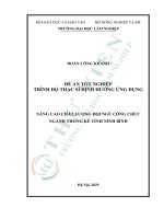 Nâng cao chất lượng Đội ngũ công chức ngành thống kê tỉnh ninh bình