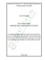 Xác Định Đặc Điểm biến dị và khả năng di truyền của các tính trạng sinh trưởng, chất lượng thân cây của các dòng vô tính keo lai tại ba vì   hà nội và cam lộ   quảng trị phục vụ trồng rừng gỗ lớn