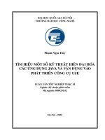 Tìm hiểu một số kỹ thuật hiện Đại hóa các Ứng dụng java và vận dụng vào phát triển công cụ use