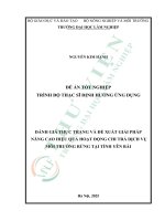 Đánh giá thực trạng và Đề xuất giải pháp nâng cao hiệu quả hoạt Động chi trả dịch vụ môi trường rừng tại tỉnh yên bái