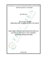 Hoàn thiện công tác quản trị nguồn nhân lực tại công ty kho vận và cảng cẩm phap   vinacomin, tỉnh quảng ninh
