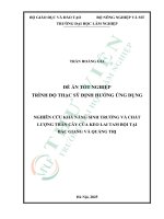 Nghiên cứu khả năng sinh trưởng và chất lượng thân cây của keo lai tam bội tại bắc giang và quảng trị