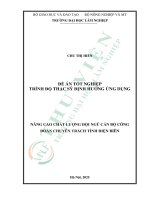Nâng cao chất lượng Đội ngũ cán bộ công Đoàn chuyên trách tỉnh Điện biên