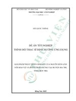 Giải pháp phát triển sinh kế của người dân gắn với bảo vệ và phát triển rừng tại huyện bai tri, tỉnh bến tre