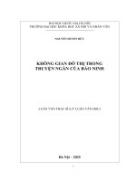 Không gian Đô thị trong truyện ngắn của bảo ninh