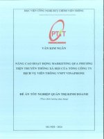 Nâng cao hiệu quả hoạt Động marketing qua phương tiện truyền thông xã hội tại tổng công ty dịch vụ viễn thông vnpt vinaphone