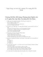 Bộ ngân hàng câu hỏi trắc nghiệm tư tưởng hcm