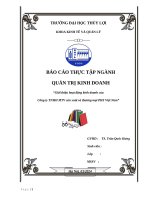 Báo cáo thực tập ngành Quản trị kinh doanh: Giới thiệu hoạt động kinh doanh của Công ty TNHH MTV sản xuất và thương mại PHS Việt Nam