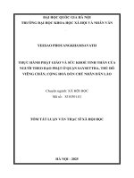 Thực hành phật giáo và sức khoẻ tinh thần của người theo Đạo phật Ở quận saysetha, thủ Đô viêng chăn, cộng hoà dân chủ nhân dân lào (tt)