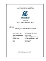 Báo cáo quản trị dự Án phần mềm Đề tài xây dựng website bán laptop