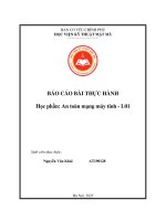 Báo cáo bài thực hành học phần an toàn mạng máy tính   l01