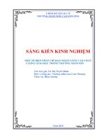 SÁNG KIẾN KINH NGHIỆM MỘT SỐ BIỆN PHÁP CHỈ ĐẠO NHẰM NÂNG CAO CHẤT LƯỢNG GIÁO DỤC TRONG TRƯỜNG MẦM NON