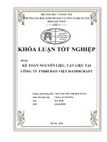 Kế toán nguyên liệu tại công ty handicraft