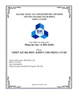 Động lực học và Điều khiển Đề tài  thiết kế bộ Điều khiển cho Động cơ dc