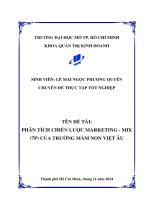 Phân tích chiến lược marketing   mix (7p) của trường mầm non việt Âu