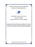 Phân tích chiến lược marketing   mix (7p) của dịch vụ Đào tạo lập trình viên quốc tế aptech tại công ty cổ phần Đào tạo Ứng dụng aprotrain