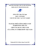 Phân tích chiến lược marketing   mix (7p) cho Ứng dụng chụp Ảnh của công ty tnhh show việt nam