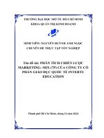 Phân tích chiến lược marketing   mix (7p) của công ty cổ phần giáo dục quốc tế intertu education