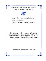 Phân tích chiến lược marketing   mix (7p) của công ty cổ phần giao dịch hàng hóa vmex