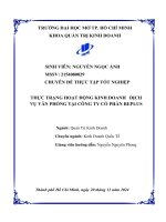 Thực trạng hoạt Động kinh doanh dịch vụ văn phòng tại công ty cổ phần replus