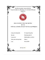 Báo cáo phân tích thị trường Đề tài  chiến lược xuất khẩu sữa hạt từ việt nam sang philippines