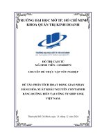 Phân tích hoạt Động giao nhận hàng hóa xuất khẩu nguyên container bằng Đường biển tại công ty ship link việt nam