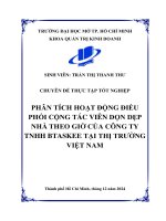 Phân tích hoạt Động Điều phối cộng tác viên dọn dẹp nhà theo giờ của công ty tnhh btaskee tại thị trường việt nam