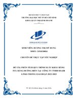 Phân tích quy trình xuất khẩu hàng fcl bằng Đường biển tại công ty tnhh seair links trong giai Đoạn 2022   2023