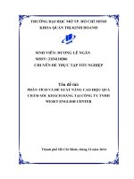 Phân tích và Đề xuất nâng cao hiệu quả chăm sóc khách hàng tại công ty tnhh weset english center