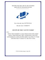 Phân tích nghiệp vụ giao nhận hàng hóa nhập khẩu theo phương thức nhập khẩu nguyên container fcl bằng Đường biển tại công ty tnhh thương mại và dịch vụ thuyền vàng